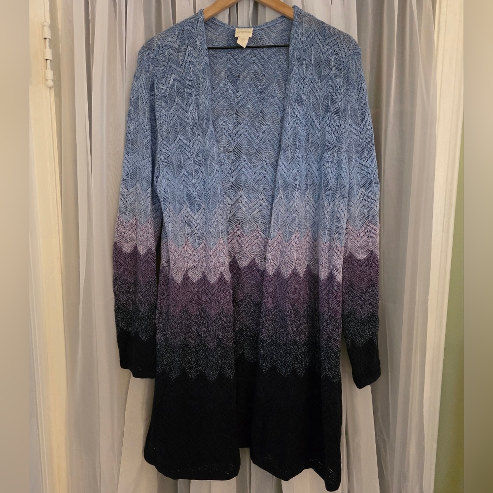 Gradient Blue and Purple Women's Sweater